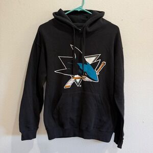 Dodger San Jose Sharks NHL Hoodie Black The Mercury News Mens Small